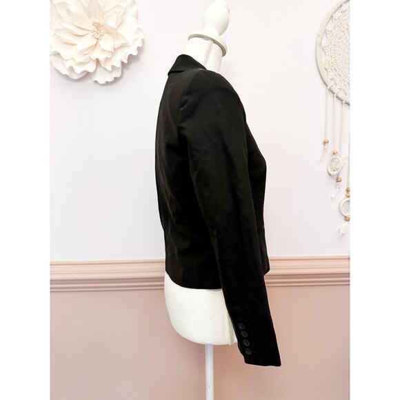 Chaiken and Capone Black Virgin Wool Tuxedo  Blazer Size 0 - Picture 3 of 8